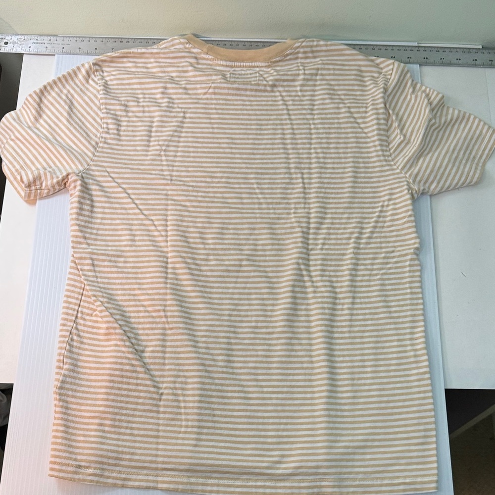 Obey, Striped Short-Sleeve Crew Neck T-Shirt - Cream/White - Picture 8 of 8